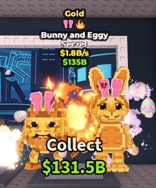 GOLD Bunny and Eggy